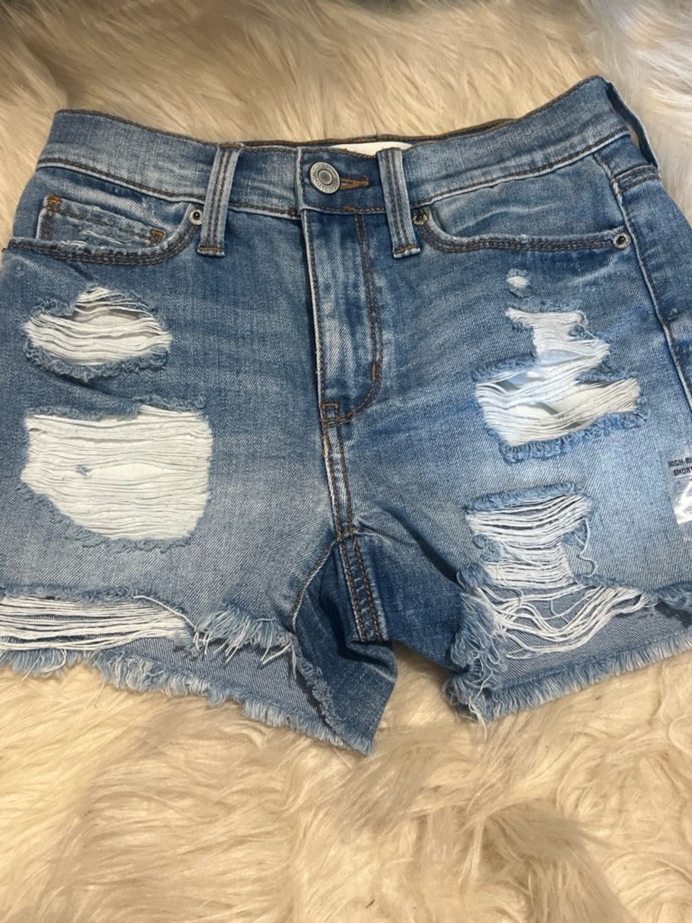 Mudd Light Blue Distressed Denim Cutoff Shorts #15